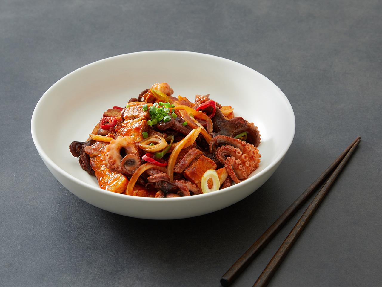 Webfoot Octopus and Pork Belly Bulgogi
