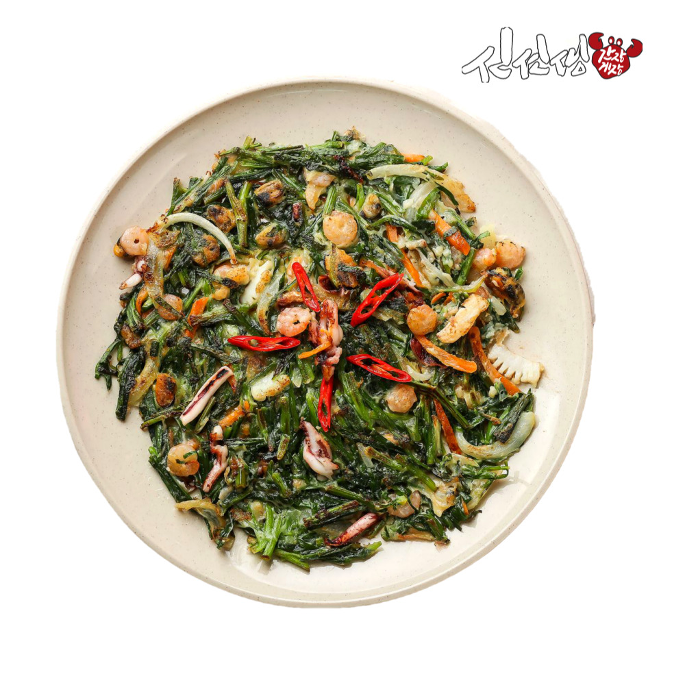 Chive and Seafood Pancake