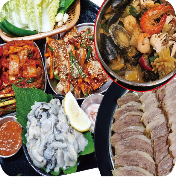 Kimchi Cabbage Wraps with Pork and Oyster B-Soup