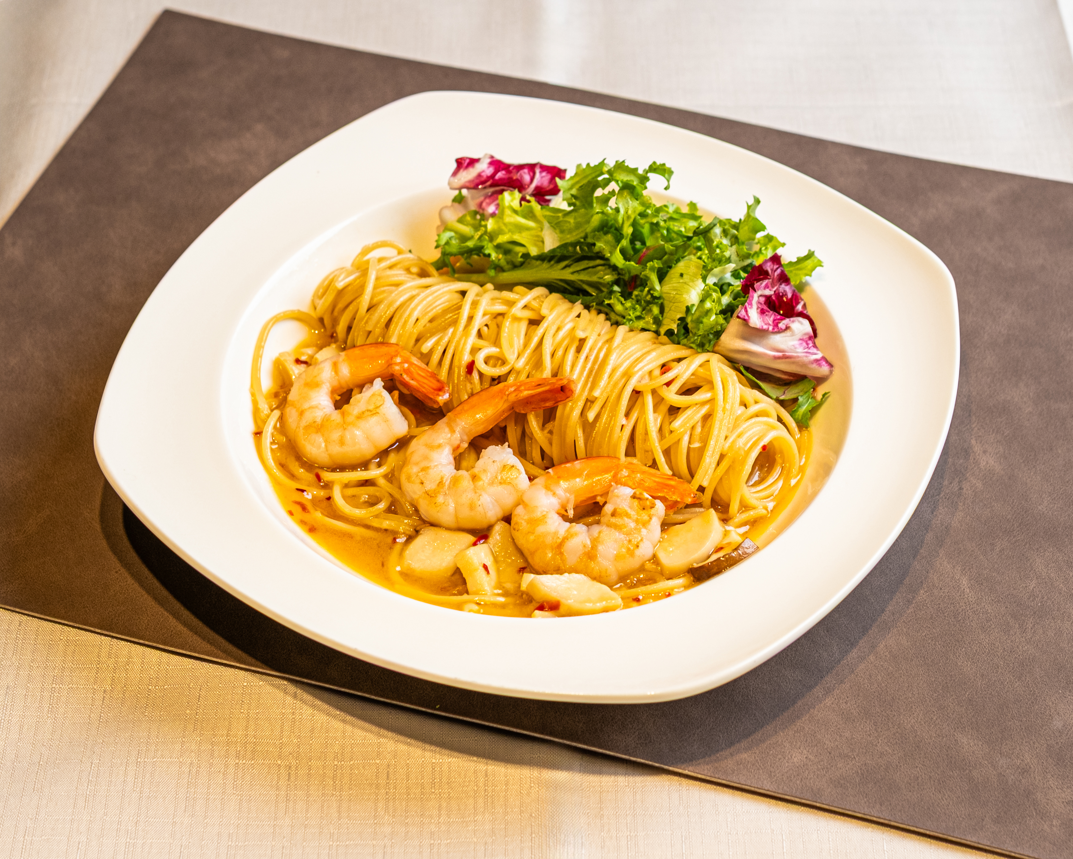 Shrimp Gambas Oil Pasta