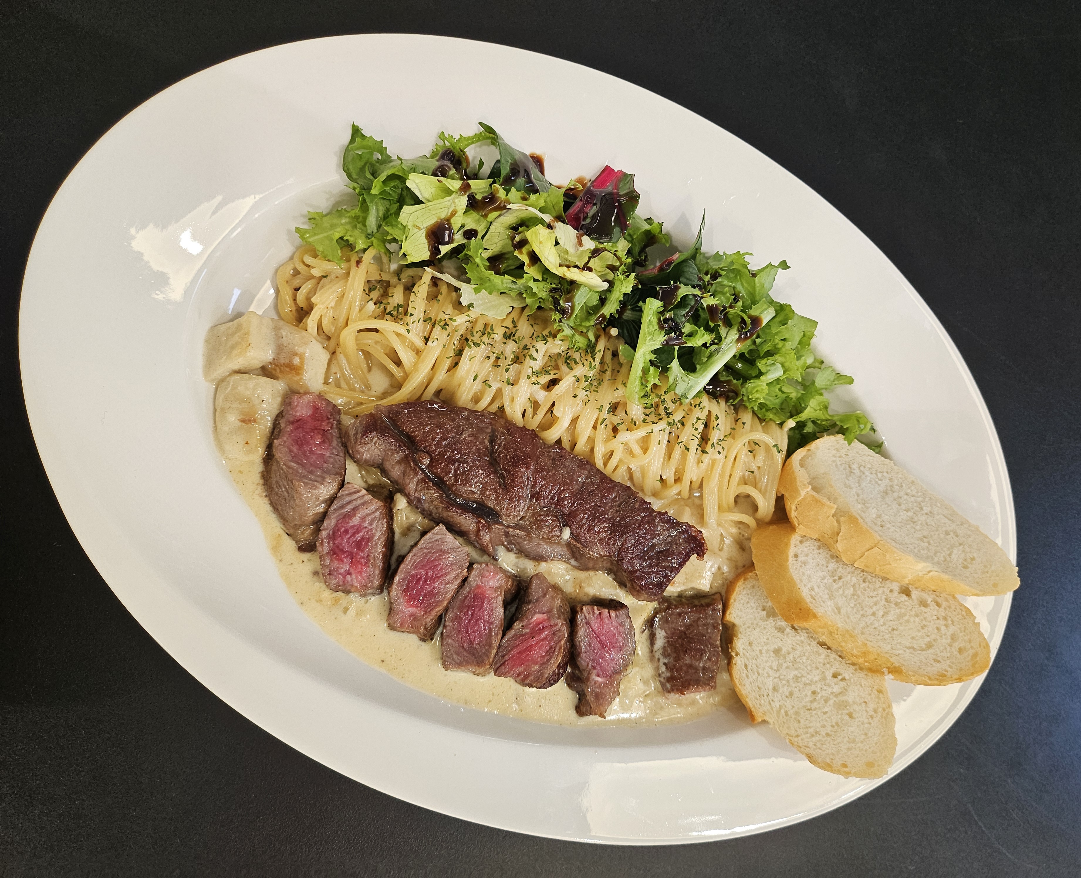 Steak Cream Pasta