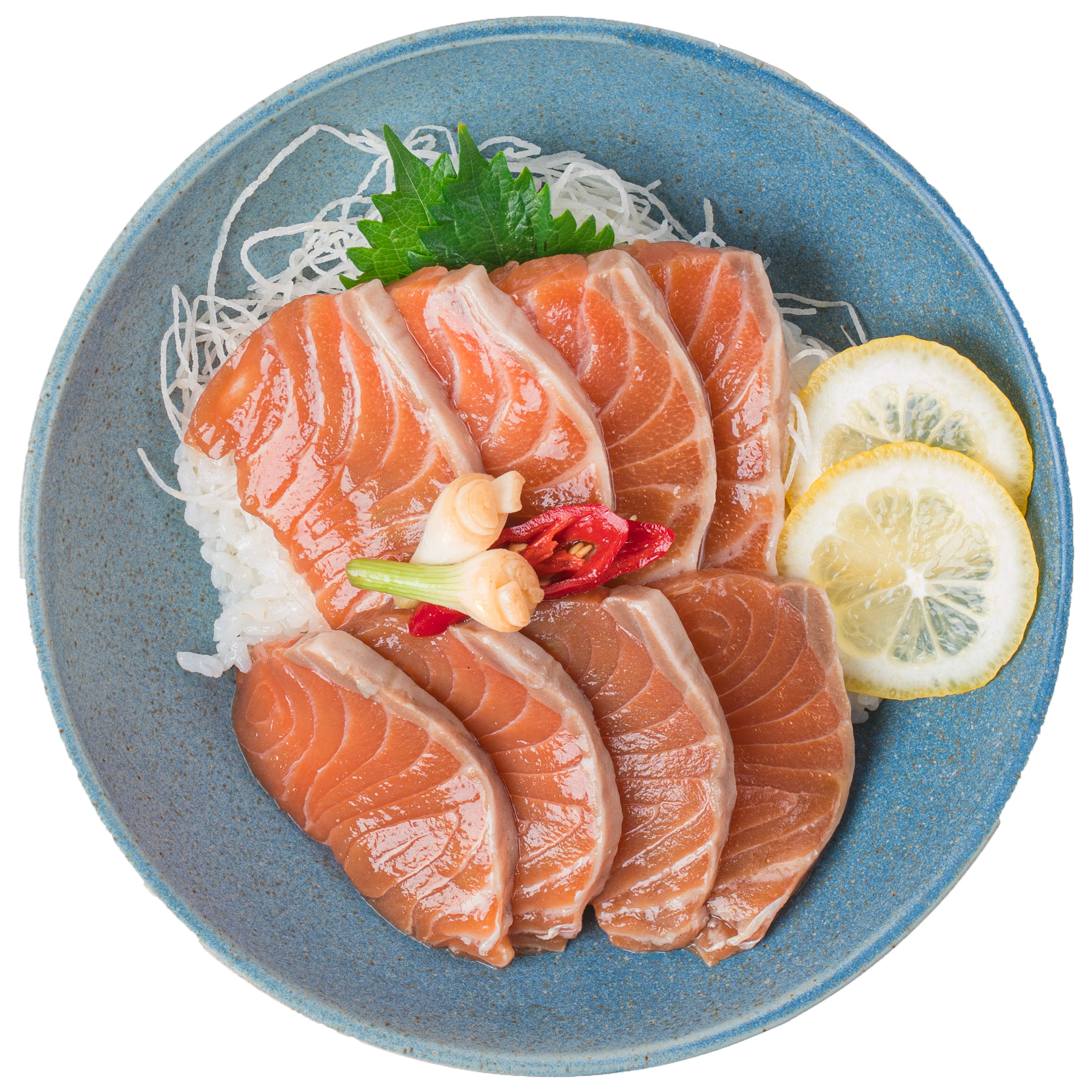 (No Sugar) Thick Fresh Salmon with Rice / Soy Sauce Marinated Salmon with Rice