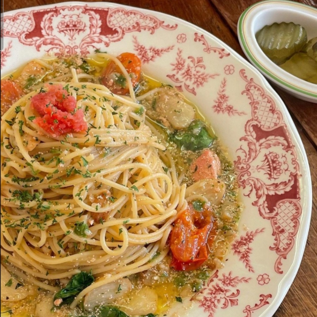 Pollack Roe and Spicy Chili Pepper Oil Pasta