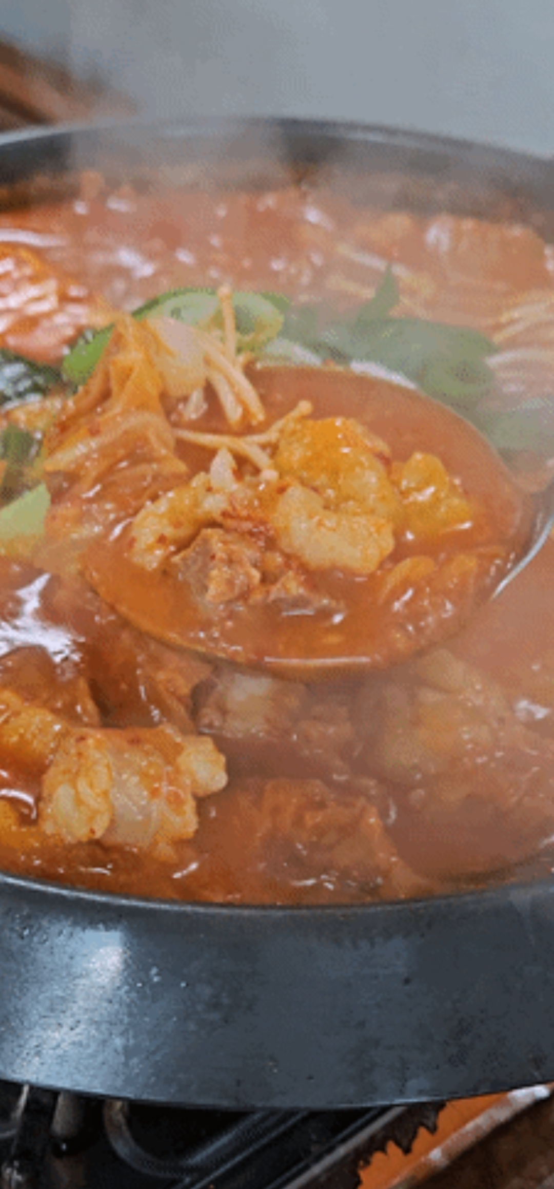Beef Large Intestines and Kimchi Hot Pot