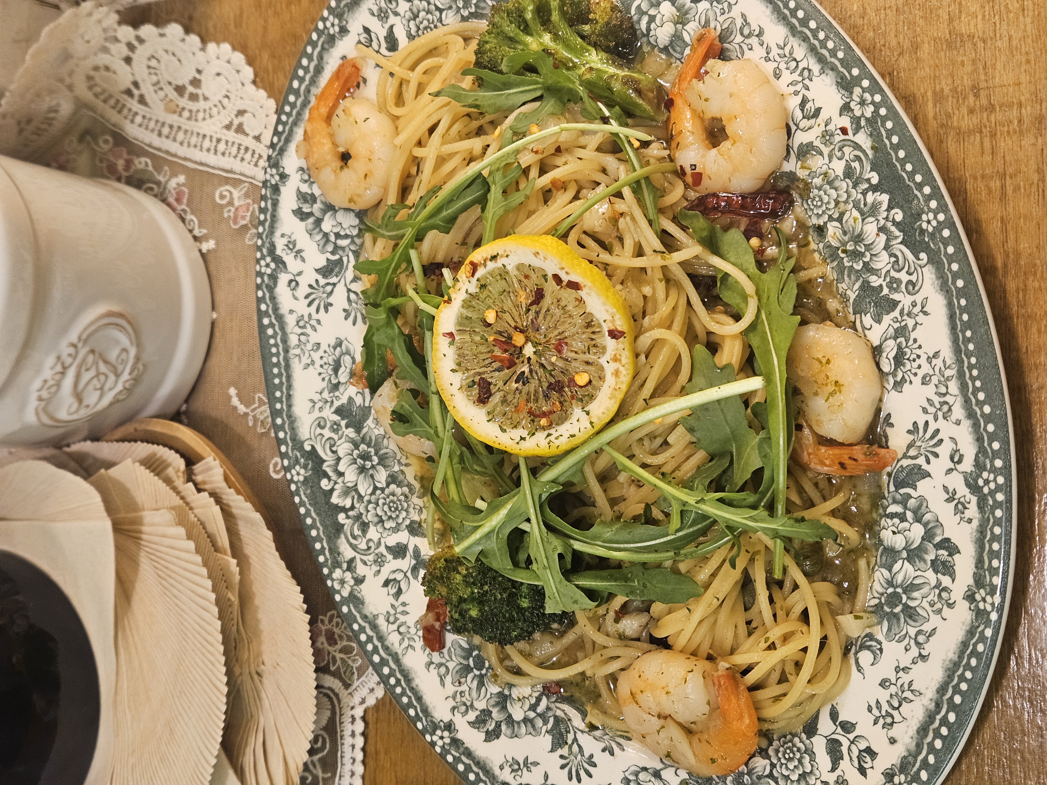 Shrimp and Anchovy Oil Pasta