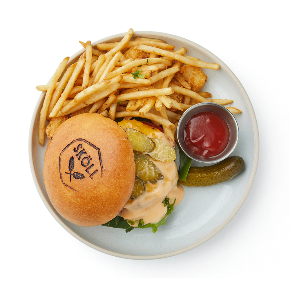 Original Korean Beef Cheeseburger (Fries included)