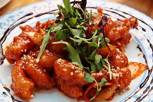 Deep-fried Glutinous Rice Pork with Sweet and Sour Chili Sauce
