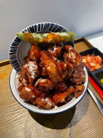 Deep-fried Chicken with Rice