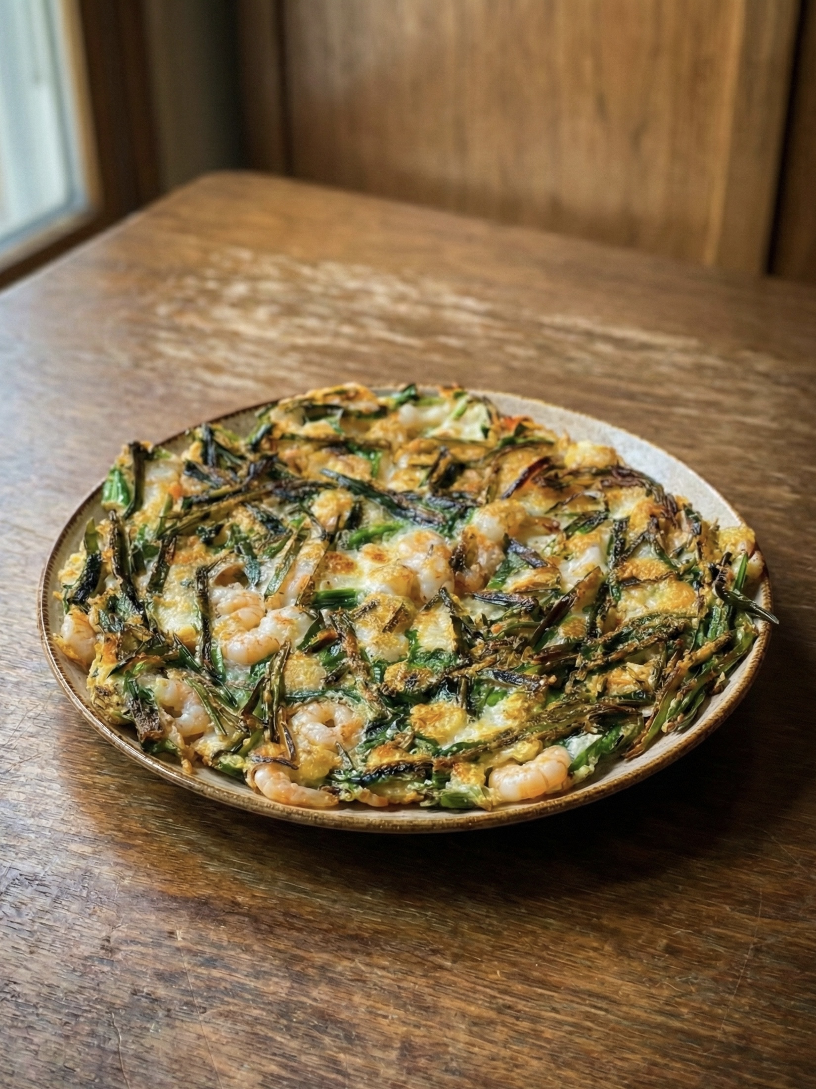 Shrimp and Garlic Chive Pancake