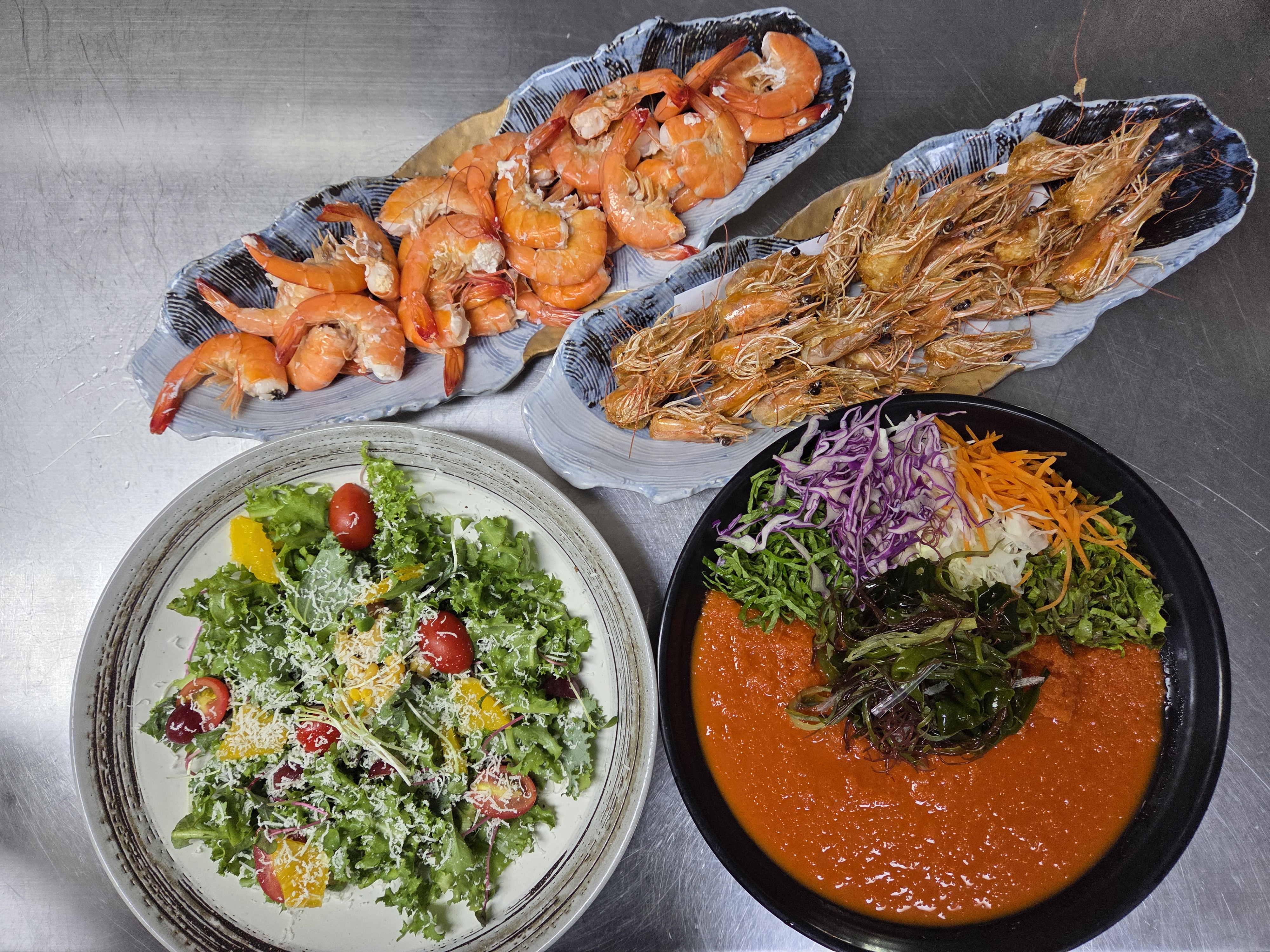 King Prawn Platter(Grilled)+Deep-fried Shrimp Heads (3 Servings)