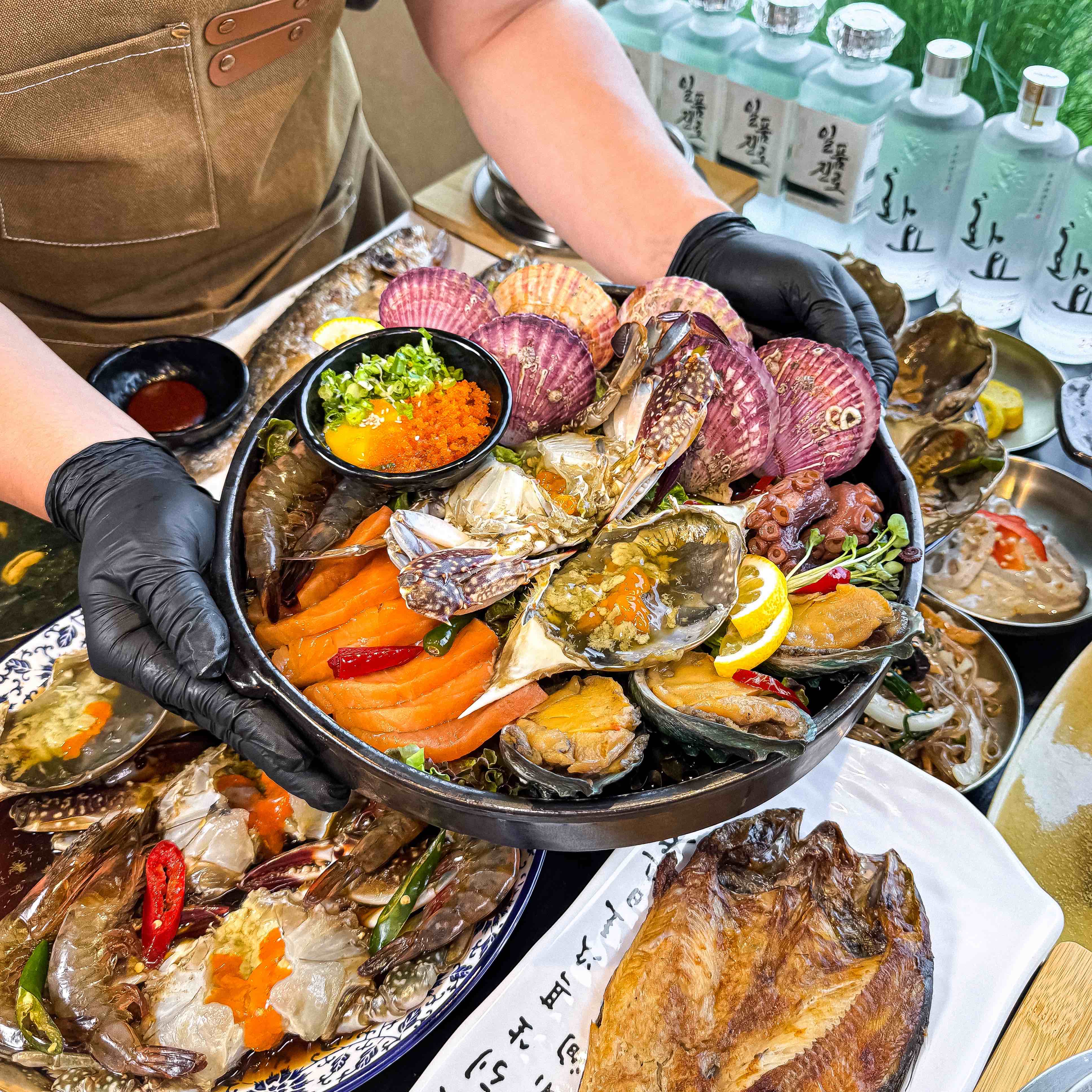 Soy Sauce Marinated Assorted Seafood (for 2 Servings)