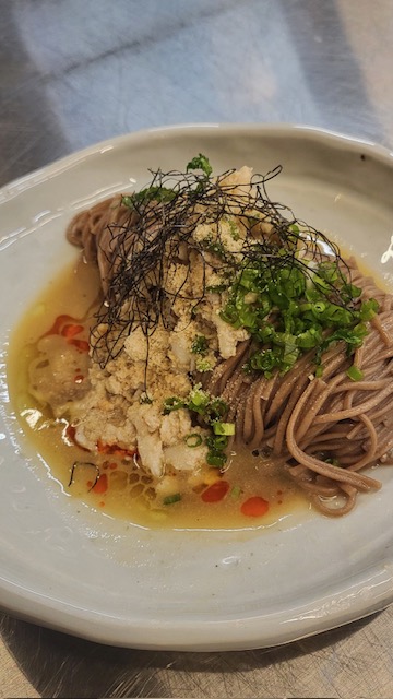 Buckwheat Noodles with Crab Meat and Perilla Oil
