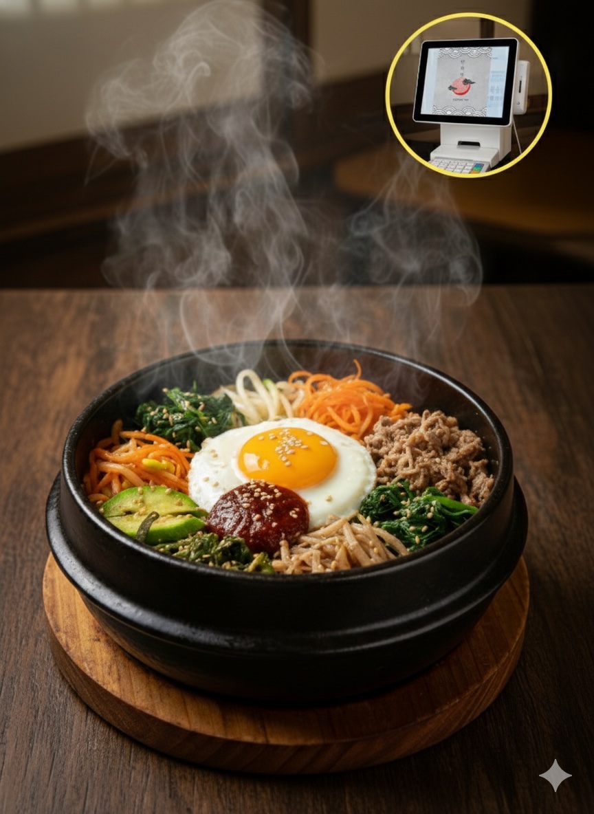 Hot Stone Pot Bibimbap (Vegetables: Domestic)
