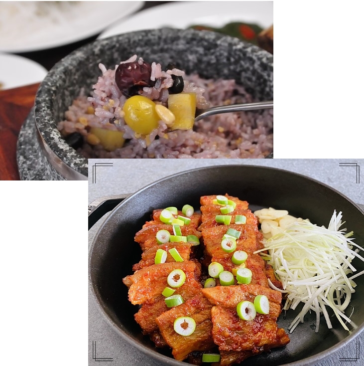 Nutrious Hot Stone Pot Rice + Red Pepper Paste Pork Belly (Pork: Domestic (Dodram))
