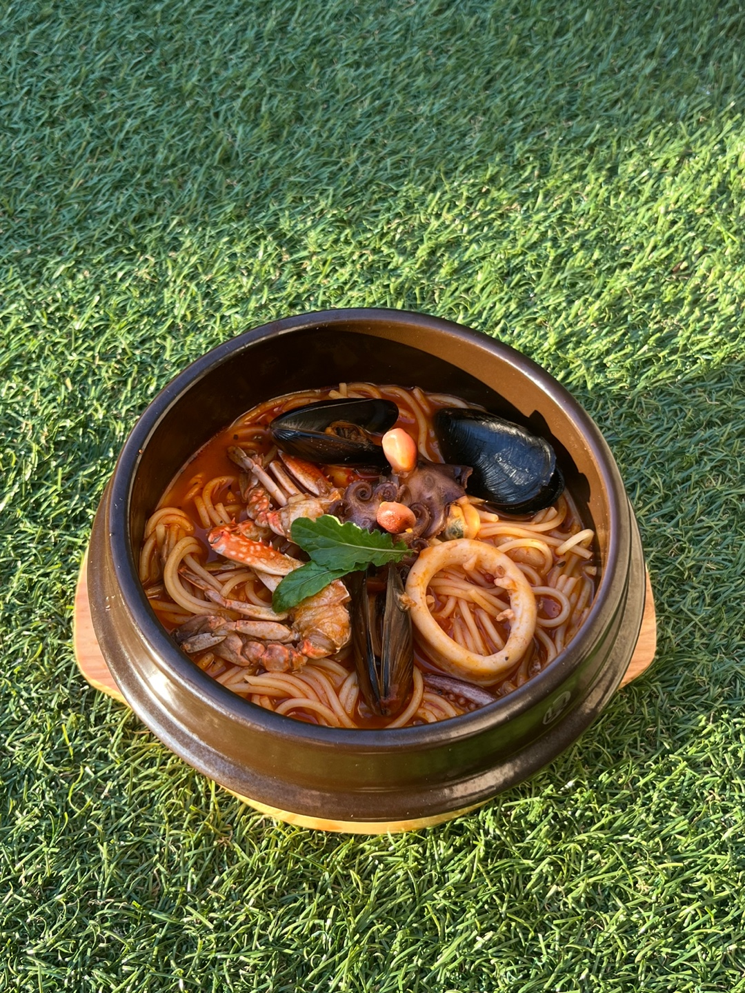 Spicy Seafood Soup Hot Pot Pasta