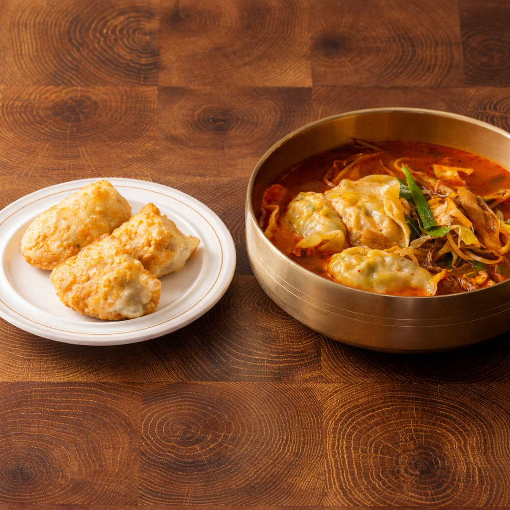 Spicy Beef Soup with Mandu Combo