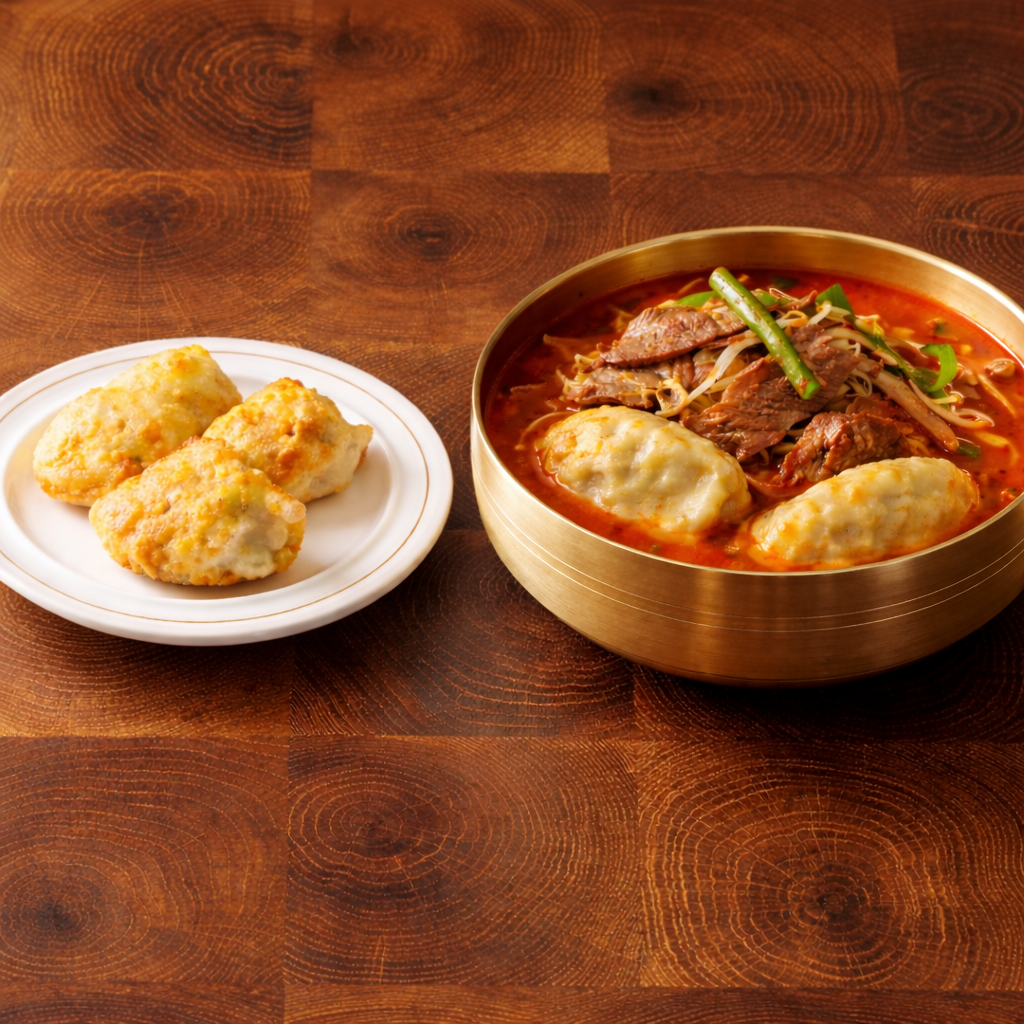Spicy Korean Beef Soup with Mandu Combo