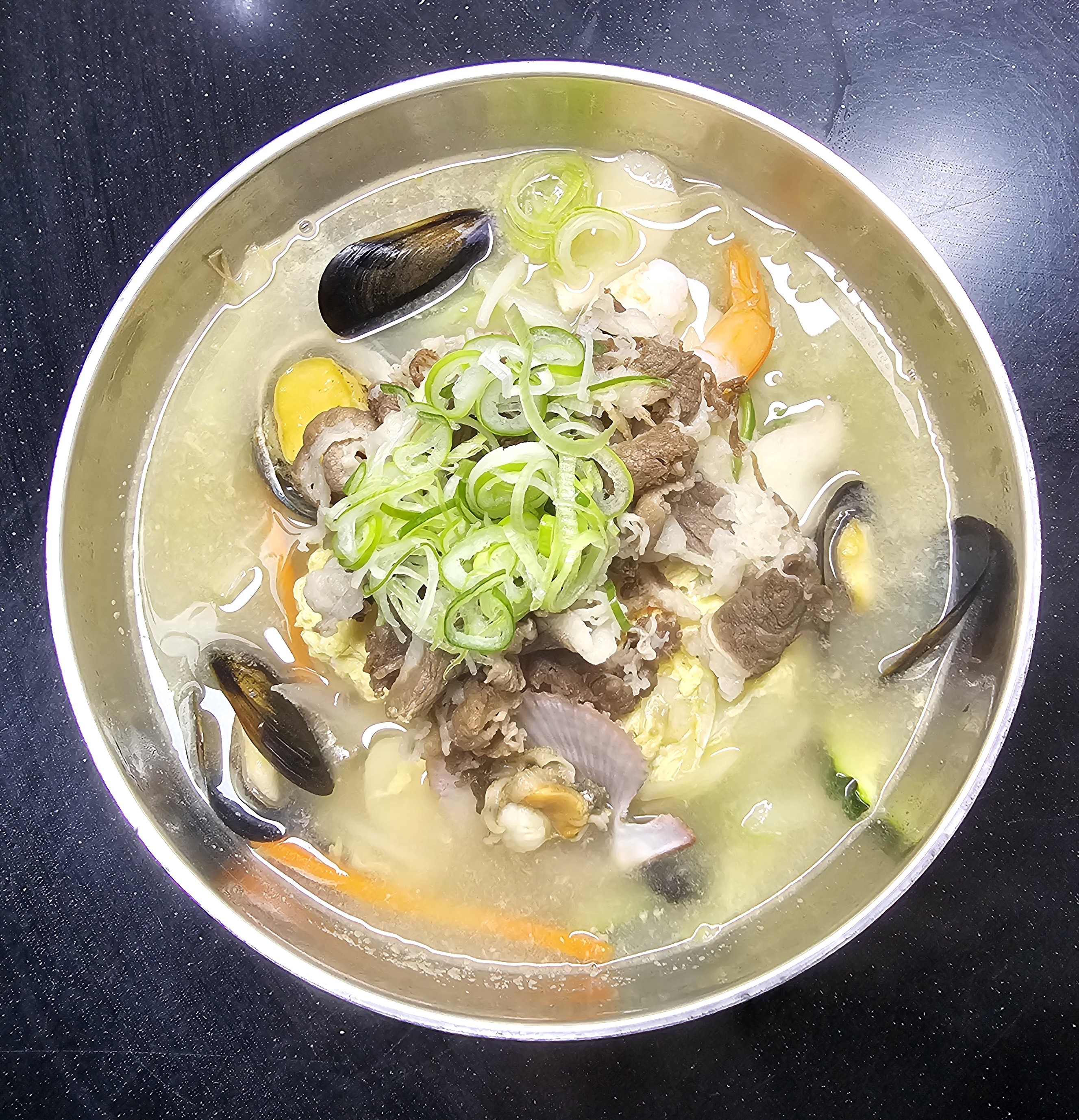 Udon with Beef Brisket and Seafood