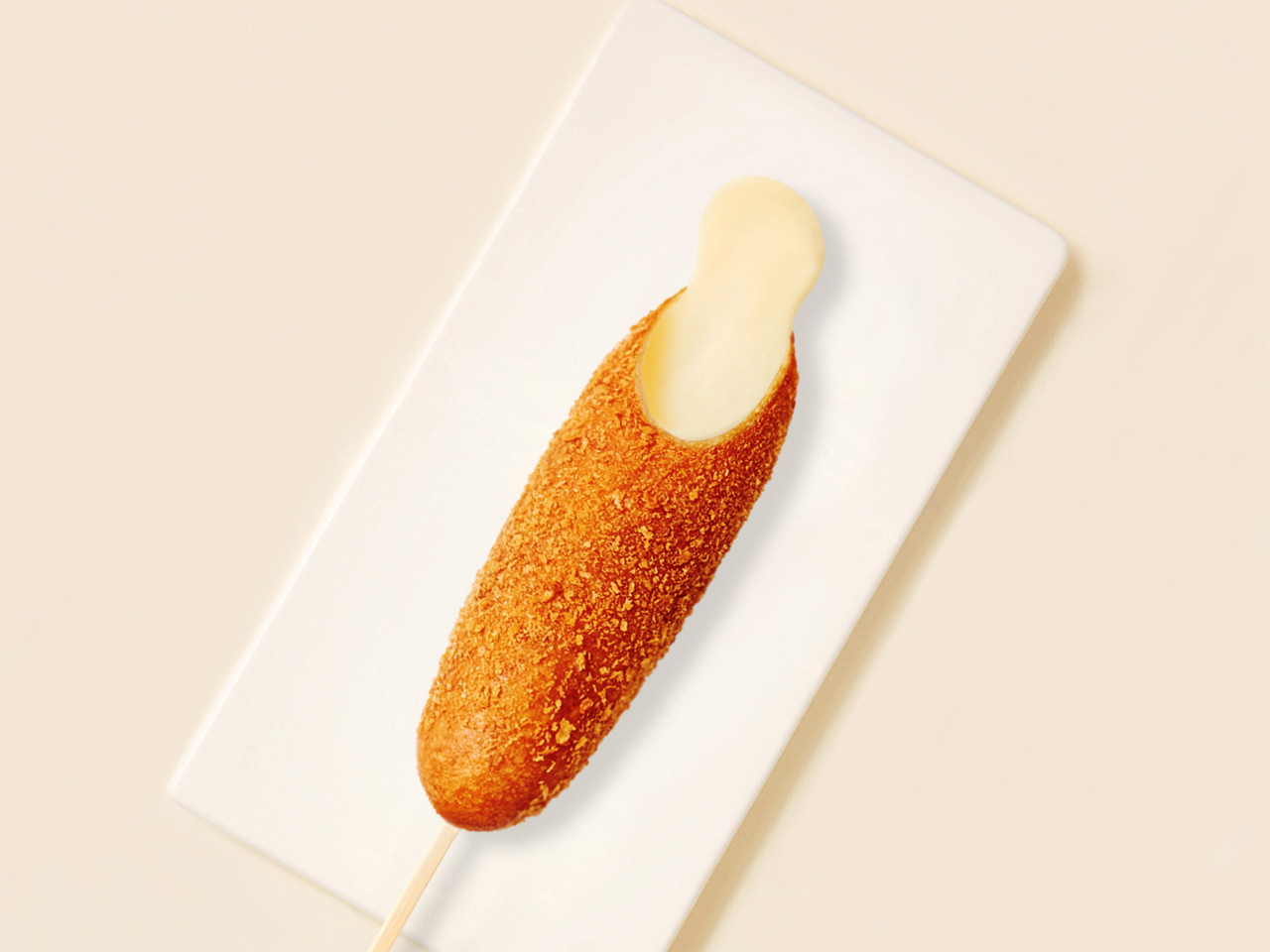 Mozzarella-loaded Corn Dog