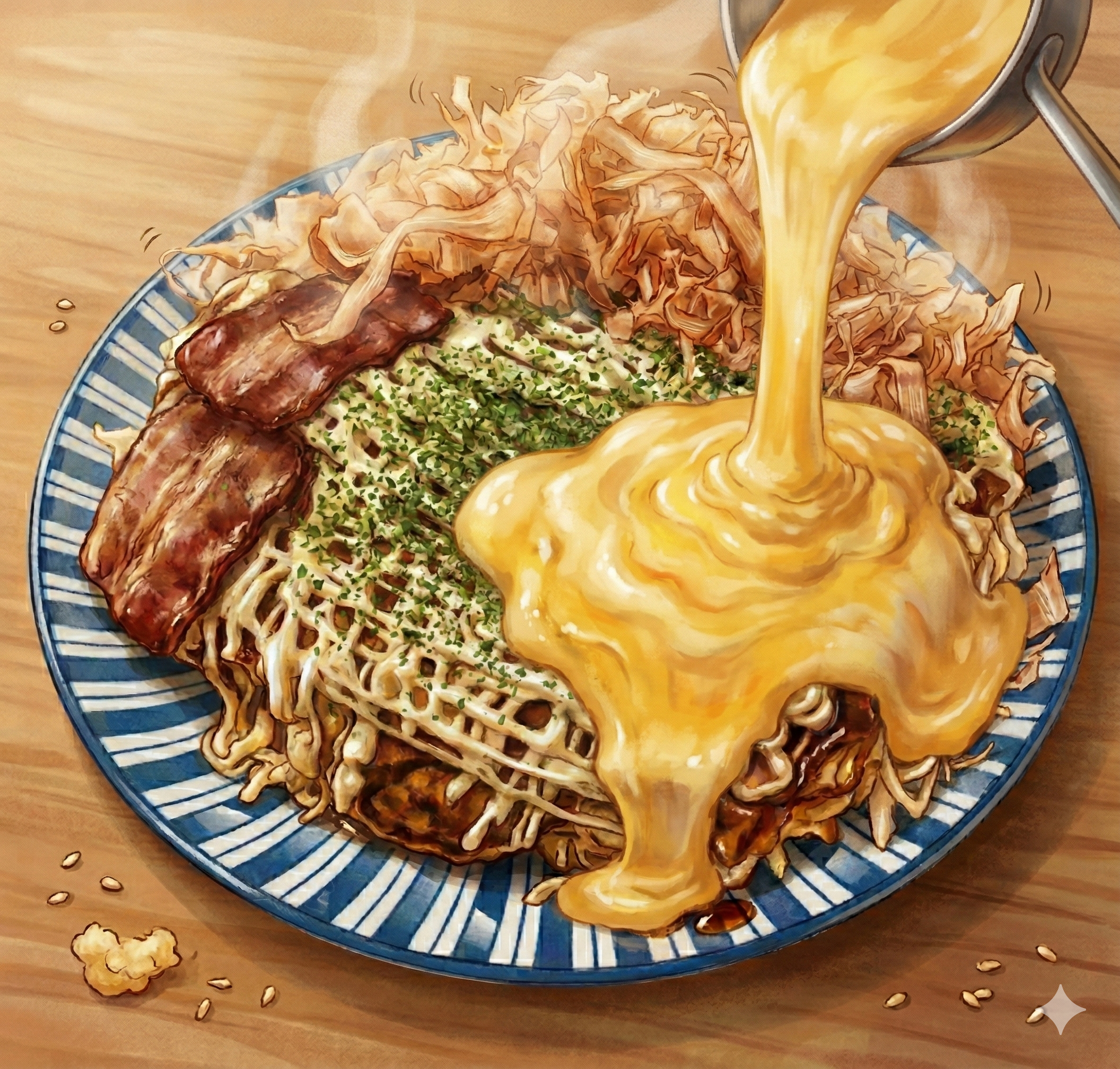 Cheese Okonomiyaki