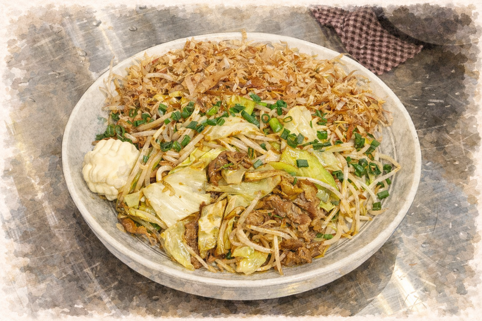 Stir-fried Beef Short Plate and Mung Bean Sprouts