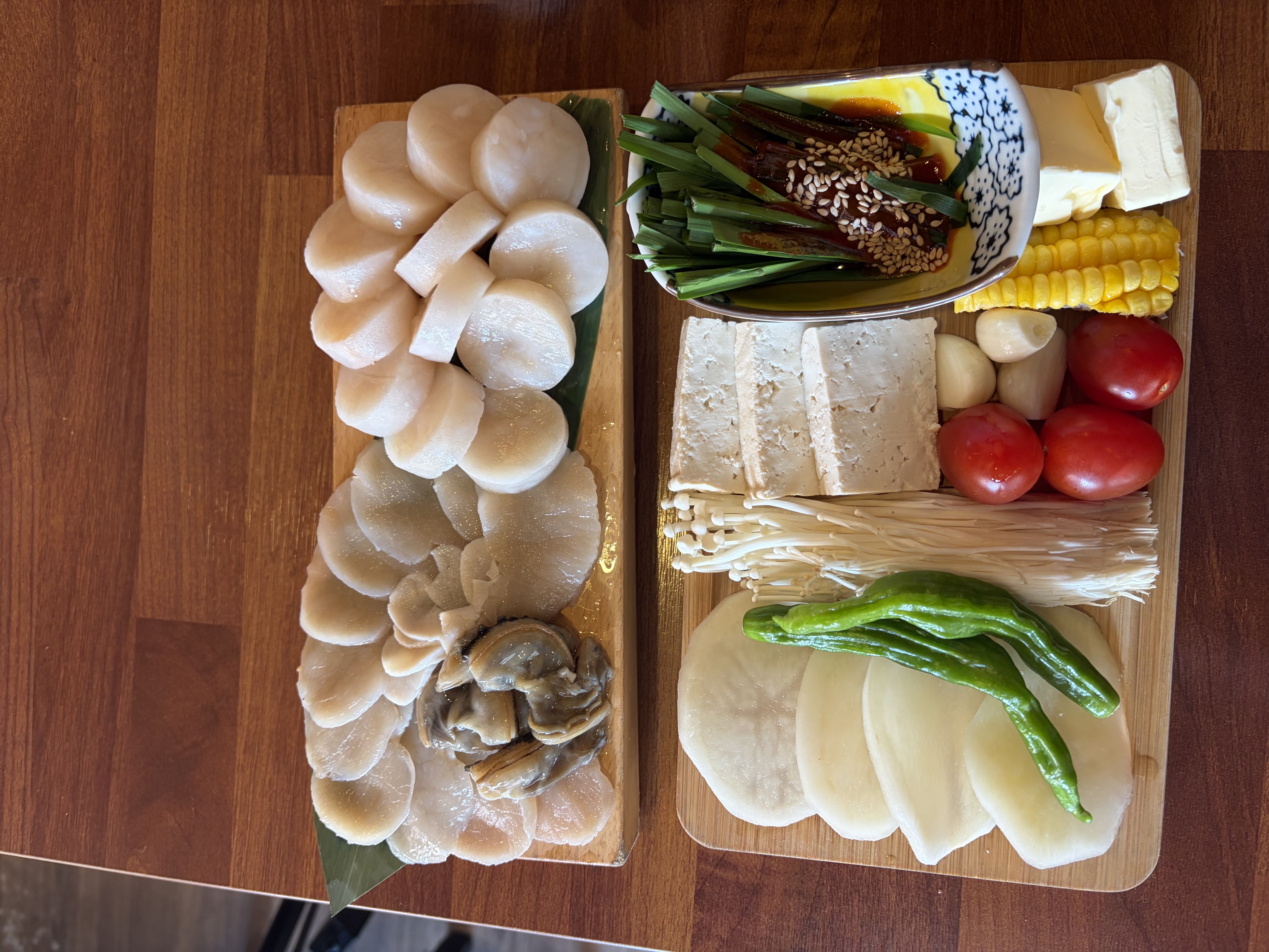 Half-and-Half Butter-Grilled Scallops