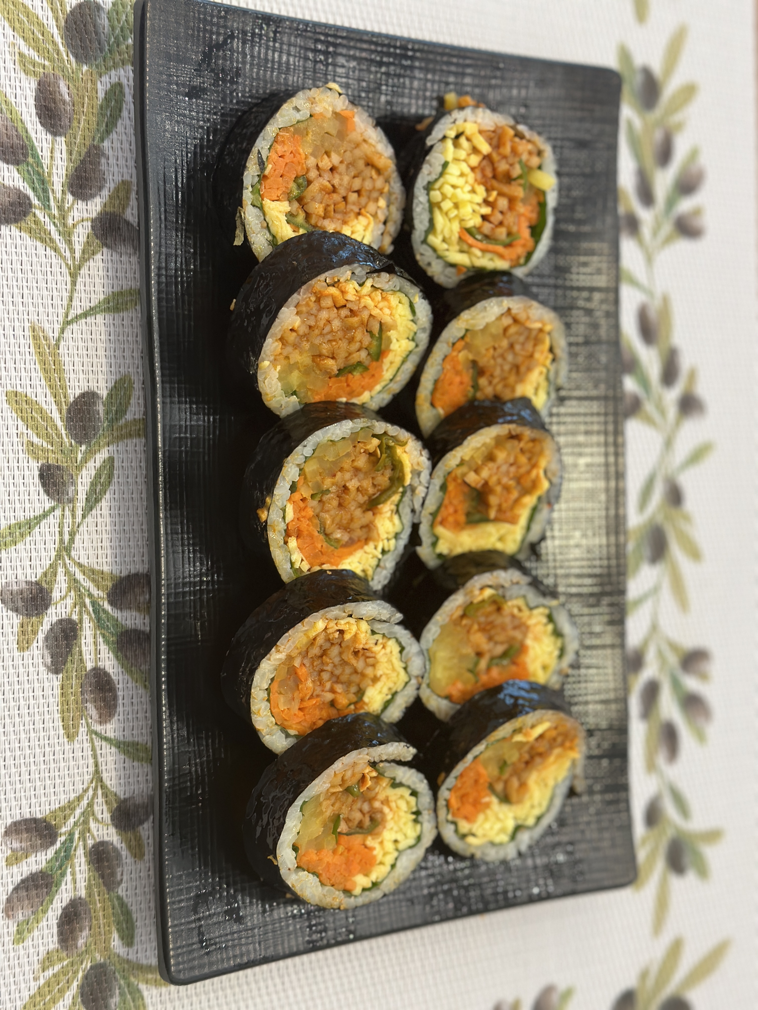 Spicy fish cake kimbap