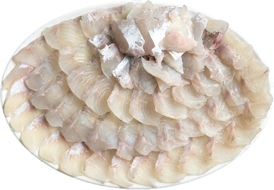 Sliced Raw Sea Bass